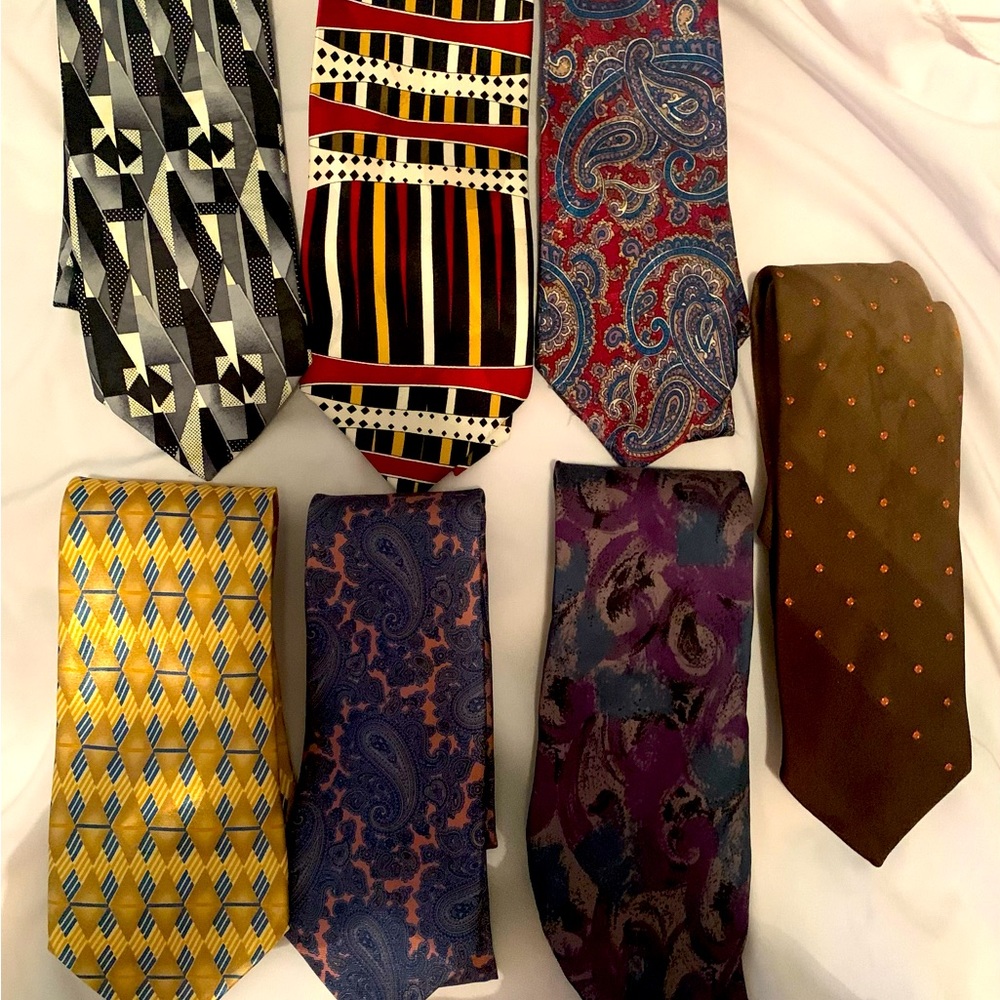 7 piece men’s dress ties